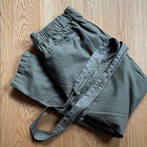 Women’s 31 Sanctuary Olive Casual Loose Elastic Waist Pants w Cloth belt